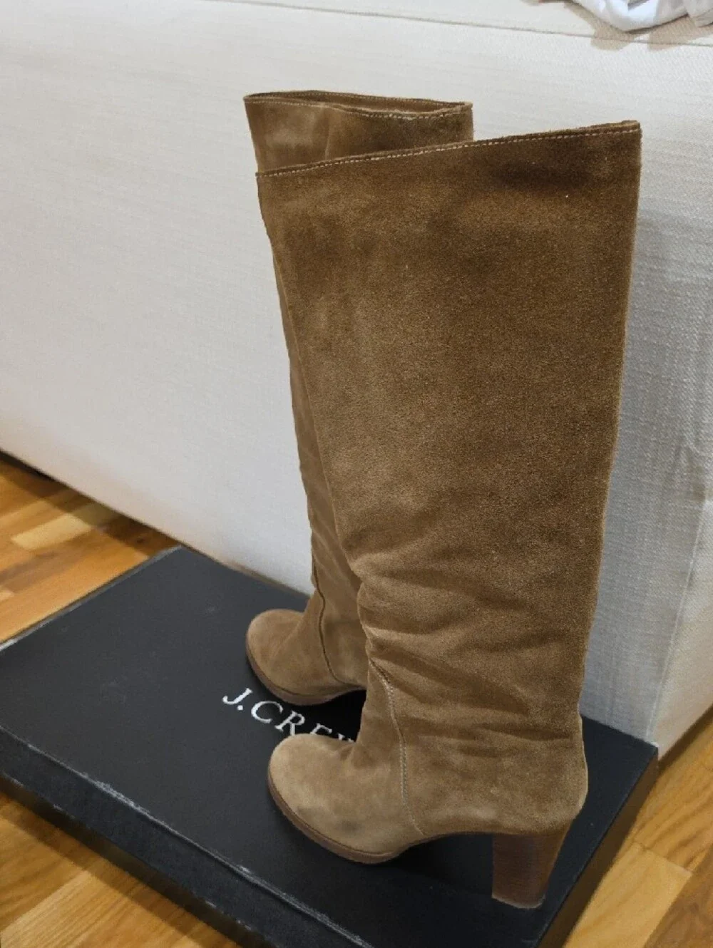 J. Crew Tall Suede Over-the-Knee Boots in Camel Brown